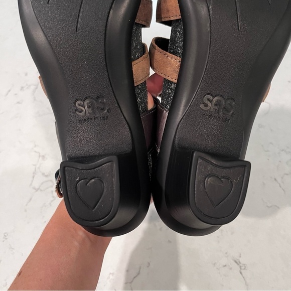 SAS Allegro Comfort Heels Santolina Size Brown Metallic 8 Narrow - Picture 12 of 12